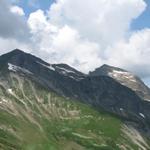 Blick hinauf zum Louwenehore und Giferspitz. Dort oben waren wir auch schon