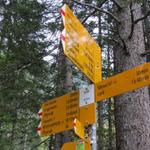 Wegweiser bei Stalde 1370 m.ü.M. es geht weiter Richtung Sibe Brünne