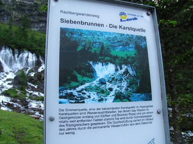 Erklärung der Karstquelle "sieben Brunnen"