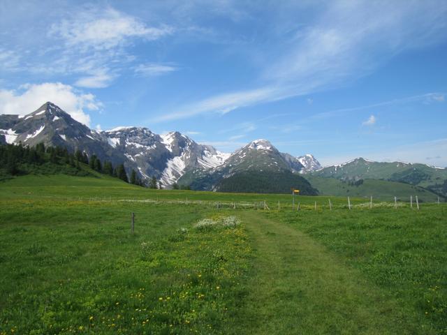 der Weg führt uns durch die Langermatte zu Punkt 1857 m.ü.M.