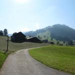 bei Egg auf dem Weg zur Talstation der Wasserngratbahn