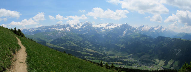 sehr schönes Breitbildfoto mit Lauenental, Wildhorn und Les Diablerets