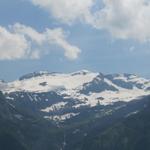 Blick zum Gältegletscher, Geltenhütte (dort waren wir auch schon) und Geltenwasserfall