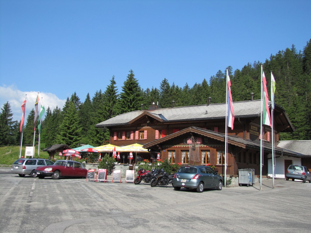 mit dem Postauto sind wir bis auf den Col du Pillon gefahren