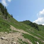 der  Col de Voré erscheint im Blickfeld