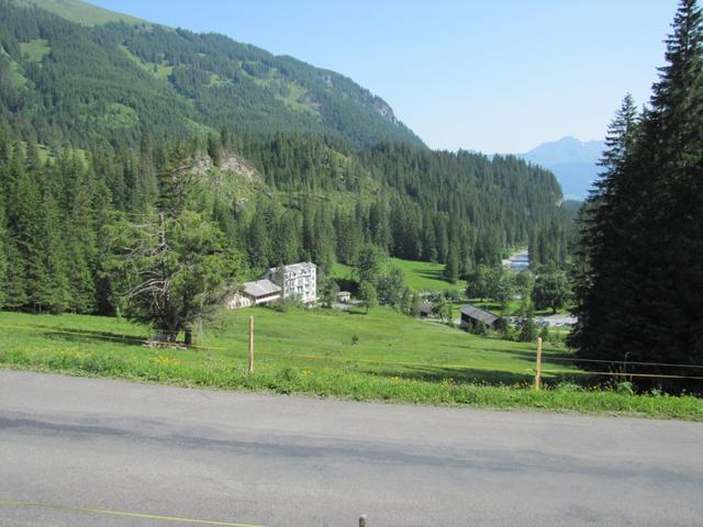 Blick zum sehr schönen Hotel Rosenlaui