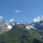 Blick hinauf zum Ringelspitz oder wie er auch genannt wird Piz Barghis