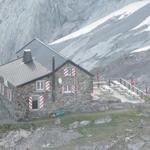 bei der Cabane des Diablerets 2485 m.ü.M. sie befindet sich direkt neben der Mittelstation der Luftseilbahn