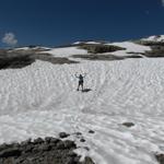 immer wieder kann man auch auf dem Schnee runterrutschen