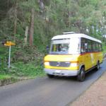 kurz vor dem Turbach Dorf im Turbachtal steigen wir aus dem Postauto