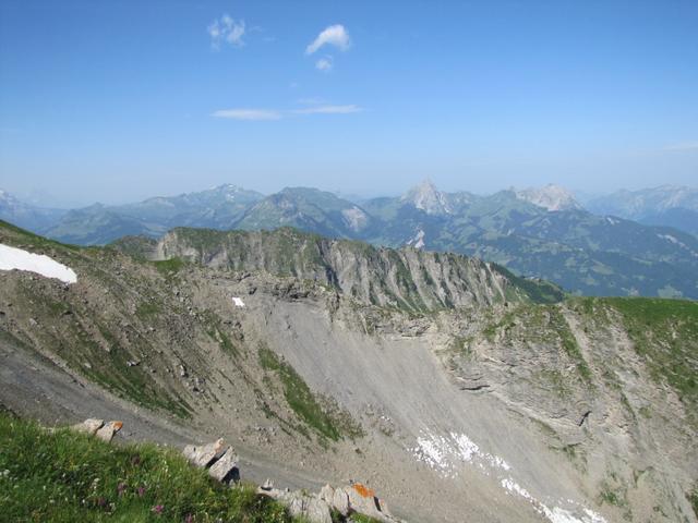 Blick hinüber zum Wasseregrat. Dort oben waren wir auch schon