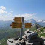 bei der Wegkreuzung kurz unterhalb vom Giferspitz 2485 m.ü.M.