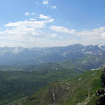 sehr schönes Breitbildfoto mit Wildstrubel, Glacier de la Plaine Morte, Wildhorn und Les Diablerets