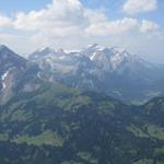 Blick zum Les Diablerets. Dort oben waren wir auch schon