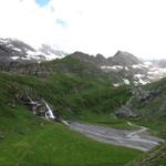 Blick auf die grosse Schwemmebene bei der Geltenhütte