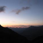 schöner Sonnenuntergang von der Geltenhütte aus gesehen