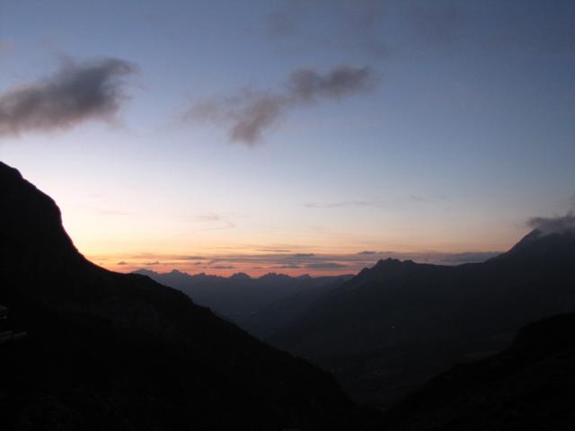 schöner Sonnenuntergang von der Geltenhütte aus gesehen