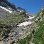 bei Punkt 2256 m.ü.M. kurz vor der Wildhornhütte