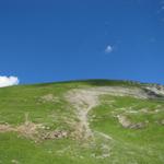 Blick hinauf zum Iffighorn. Kleiner Hügel mit traumhafter Aussicht