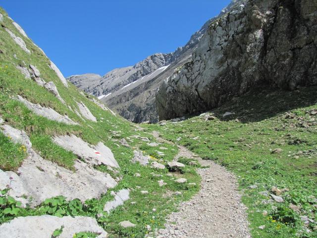 auf dem Wanderweg bei Punkt 2086 m.ü.M.