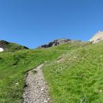 die eingelagerte Mulde zwischen Rothorn und Mittaghorn bei Blattihubel 2190 m.ü.M.