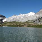 auch vom Bergsee gut ersichtlich der Übergang Col des Eaux Froides