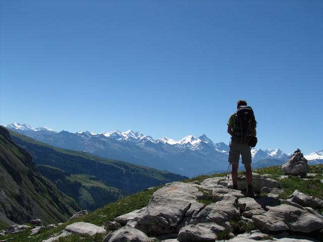 Franco bestaunt die traumhafte Aussicht