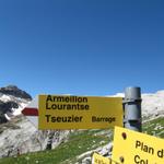 hier könnte man zum Lac de Tseuzier runter wandern