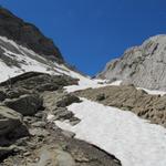 Blick hinauf Richtung Col des Eaux Froides