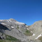 Blick zum Col des Eaux Froides. Dort drüber sind wir heute gewandert