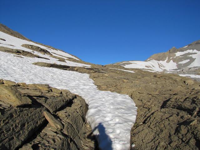 bis tief in den Sommer hinein liegt hier noch Schnee