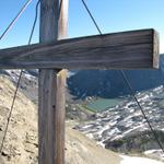 Tiefblick zur Cabane des Audannes mit dem gleichnamigen See