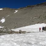 eine kleine Verschnaufpause bei der kleinen Ebene bei Punkt 2598 m.ü.M.