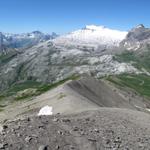 Blick auf den Les Diablerets und die Karrenfelder beim Tsanfleurongletscher