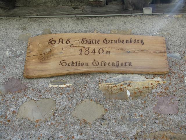 wir haben die Grubenberghütte 1840 m.ü.M. erreicht