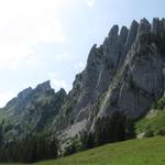 Blick zurück zur Wandflue, Sattelspitzen und Gastlosen