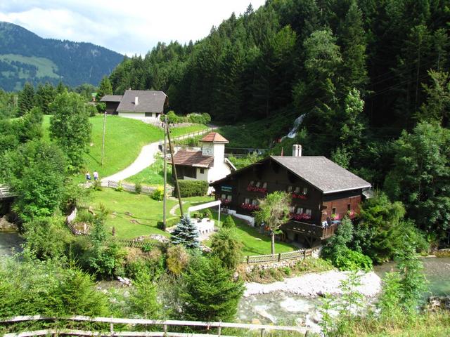 Blick zurück zum Wasserfall vom Sattelbach