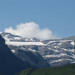 Blick Richtung Wildstrubel und Glacier de la Plaine Morte. Dort oben waren wir auch schon