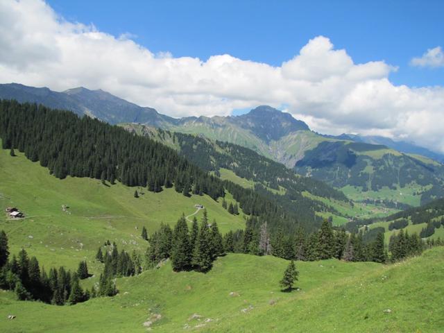 unser weiterer Wegverlauf mit Blick zum Albristhorn und Gsür