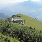 Blick hinunter auf die Tschentenalp