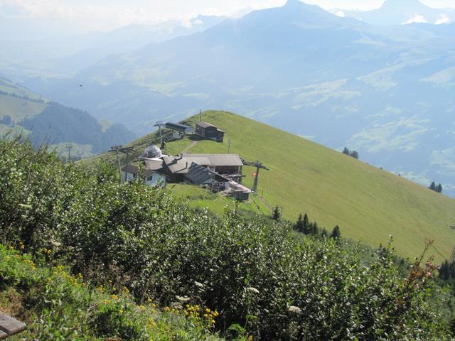 Blick hinunter auf die Tschentenalp