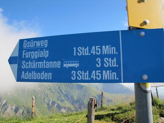 beim Schwandfeldspitz beginnt der Gsürweg. Ihn werden wir unter die Füsse nehmen