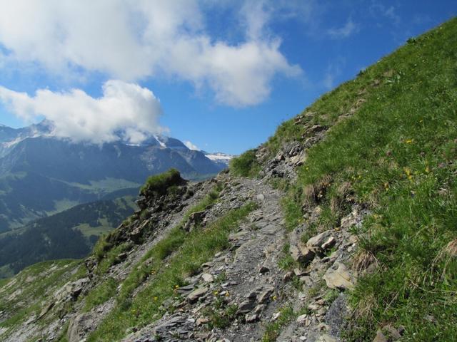 der Bergpfad ist oft nur fussbreit