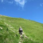 und danach hinauf in die Gratsenke des Furggeli