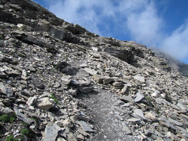 der Weg ist gut ersichtlich und markiert