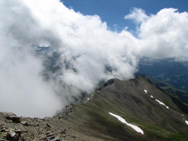 Blick auf den schönen Sattligrat