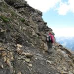 die kleine Nase bei Punkt 2539 m.ü.M. wird rechts umgangen