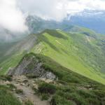 Blick auf den Laveygrat den wir nun durchwandern werden