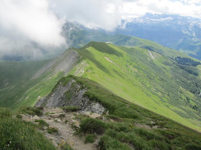 Blick auf den Laveygrat den wir nun durchwandern werden