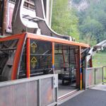 mit der grossen Seilbahn geht es bequem von Meiringen hinauf nach Planplatten